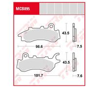 TRW Plaquettes De Frein MCB 895