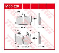 TRW Plaquettes De Frein Metal Fritté avec ABE