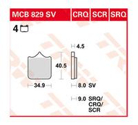 TRW Plaquettes De Frein Metal Fritté avec ABE