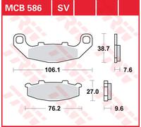 TRW Plaquettes De Frein Metal Fritté MCB 586 SV