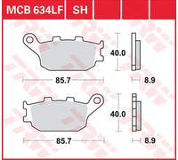 TRW Plaquettes De Frein Metal Fritté MCB 634 SH - LUCAS