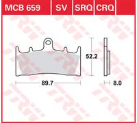 TRW Plaquettes De Frein Metal Fritté MCB 659 SV - LUCAS