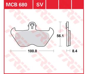 TRW Plaquettes De Frein Metal Fritté MCB 680 SV - LUCAS