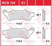 TRW Jeu de plaquettes de frein MCB704