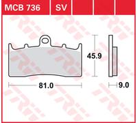 TRW Plaquettes De Frein Metal Fritté MCB 736 SV