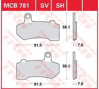 TRW Plaquettes De Frein Metal Fritté MCB 781 SV -