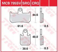 TRW Plaquettes De Frein Metal Fritté MCB 795 SV -