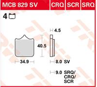 TRW Plaquettes De Frein Metal Fritté MCB 829 SV -