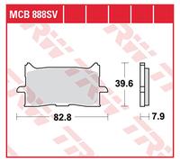 TRW Plaquettes De Frein Metal Fritté MCB 888 SV