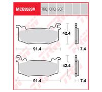 TRW Plaquettes De Frein Metal Fritté MtCb 959 NVi