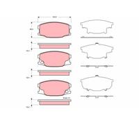 TRW Plaquettes de frein pour MITSUBISHI Canter (FB7, FB8, FE7, FE8) VII GDB3388