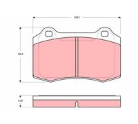 TRW Plaquettes de frein pour SEAT Ibiza II (6K1) pour CITROËN DS3 pour DS DS 3