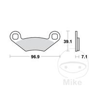 TRW MCB619 Organic Allround Kit de Plaquettes de Frein pour POLARIS SPORTSMAN EFI QUAD HO 2008 - Essieu Avantet Autres Motos