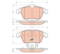 TRW Plaquettes Frein GDB1705 Citroen C5 Berline (2001- >) 2,2 - 98kw 133cv HDI