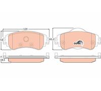 TRW Plaquettes Frein GDB1917 Citroen C4 Berline (2004- >) 1,6 - 66 Kw 89cv 16v