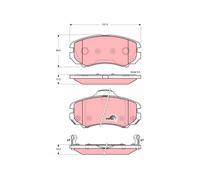 TRW Plaquettes Frein GDB3386 Hyundai Tucson ( Jm )(2004- >) 2,0 - 100kw 136cv