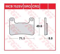 TRW Trq Plaquettes De Frein Métal Fritté avec homologation pour la route