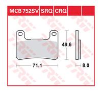 TRW TRQ plaquettes de frein métal fritté avec homologation pour la route