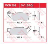 TRW TRQ plaquettes de frein métal fritté avec homologation pour la route