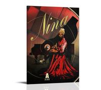 TRWHRYERYRH Affiches de Nina Simone - Art mural décoratif - Toile vintage pour salon, chambre à coucher - 30 x 45 cm - Style cadre