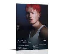 TRWHRYERYRH ORCA GUS DAPPERTON Poster mural décoratif sur toile vintage pour salon, chambre à coucher, 30 x 45 cm, style cadre