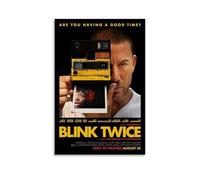 TRWHRYERYRH Poster Blink Twice - Impression sur toile vintage pour salon, chambre à coucher - 30 x 45 cm - Sans cadre