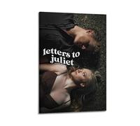 TRWHRYERYRH Poster de film Lettres à Juliette - Art mural décoratif - Toile vintage pour salon, chambre à coucher, 60 x 90 cm - Style cadre