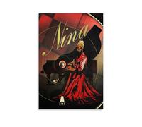 TRWHRYERYRH Poster Nina Simone - Art mural décoratif - Toile vintage pour salon, chambre à coucher - 40 x 60 cm - Sans cadre