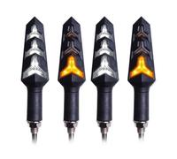 TRWWFEXO moto flèche clignotante Clignotants de moto intégrés Relais LED Clignotant Indicateur clignotant Feux d'arrêt Lumière fluide Pliable