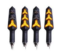 TRWWFEXO moto flèche clignotante Clignotants de moto intégrés Relais LED Clignotant Indicateur clignotant Feux d'arrêt Lumière fluide Pliable