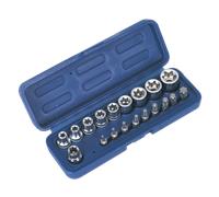 Trx-étoile Prise & Ensemble de Mèches 19pc 1cmSq Lecteur AK6191 Sealey Neuf