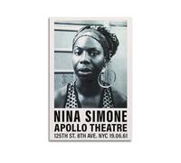 TRXU Nina Simone - Lot de 3 affiches de couverture d'album pour chambre à coucher, décoration murale sans cadre - Impression sur toile pour salon, chambre à coucher - 30 x 45 cm
