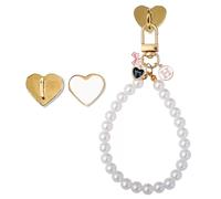 TRXYQ Chaîne de breloques Kindle avec initiale H pour femme - Bracelet Kindle Pearl - Cadeau pour les amateurs de lecture - Breloque monogramme pour liseuse électronique, téléphone, iPad, AirPod
