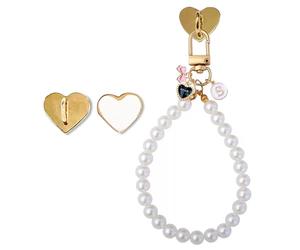 TRXYQ Chaîne de breloques Kindle avec initiale S pour femme - Bracelet Kindle Pearl - Cadeau pour les amateurs de lecture, monogramme pour liseuse électronique, téléphone, iPad, AirPod, Handba