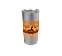Try Running. It's Like Walking, But Faster Gobelet isotherme en acier inoxydable double paroi