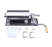 TRY-YEAN 4,8L Poussoir à Saucisses Manuel, Machine à Saucisses en Acier Inoxydable Alimentaire Ensacheuse Saucisse, 4 tubes de remplissage 11mm 16mm 20mm 28mm