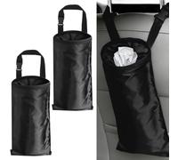 Tryagat 2 Pièces Sacs Poubelle Voiture pour BMW 3er G20/G21 2019-2026 | Doublure résistante à l’humidité, Pratique pour les mouchoirs, Emballages, Gobelets et petits déchets du quotidien