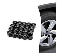Tryagat 20 Écrous Boulons de Roue pour Seat Leon Ibiza Alhambra Arosa Tolendo Exeo Ateca Altea, Cache-boulons Écrous de Roue Accessoires Auto, Noirs,19mm