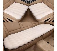 Tryagat 3Pcs Couvre Siege Auto pour Renault Clio 2021-2023 2024 2025 | Tissu polaire sherpa ultra épais offrant une assise douce et moelleuse pour un confort thermique exceptionnel lors des trajet