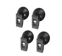 Tryagat 4 Pièces Pinces à Ventouse de Support de Carte pour Alfa Romeo Giulia 952 I 2016-2025, Porte-Ticket de Stationnement, Crochet de Pare-Soleil Automobile,Black