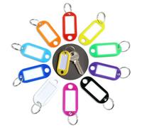 Tryagat 50 Pièces Porte-clés pour Audi A6 C8 2018-2026 | Inscriptible Flexible Plastique Coloré Durable Étiquettes de Nom Anneaux