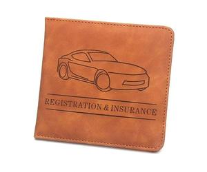 Tryagat Protège Permis de Conduire pour Chevrolet Equinox EV 2024+ | Étui de Carte Grise Pochette Rangement en Cuir Protection Organisateur Documents Bord