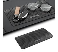 Tryagat Tapis antidérapant pour Tableau de Bord Auto pour Lancia Ypsilon 2021-2024, Lavable antidérapant résistant à la Chaleur Accessoires intérieur véhicule Noir