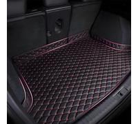 Tryagat Tapis de Coffre pour VW T-Cross 2019-2023 (Lower Deck), Tapis de Sol Coffre Cuir Résistant Protection Imperméable Revêtement de Cargaison Noir Rouge