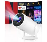 TryLand Mini projecteur avec WiFi et Bluetooth, support 4K, projecteur d'extérieur portable, projecteur intelligent avec Android, proyecteur de film intégré pour chambre à coucher, home cinéma