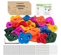 Trymaker Prise d'escalade, 30 Pièces Prises Escalade Enfant, Set de Poignées d'escalade Murale avec Matériel de Fixation pour Jardin Cour Extérieur et Intérieur