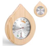 Tryora Thermomètre hygromètre numérique 2 en 1 en bois haute précision pour sauna, hammam, atelier, entrepôt, école, marché