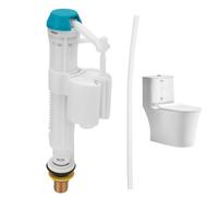 Tryora Valve de remplissage pour réservoir de toilette, entrée par le bas, robinet flotteur de remplissage de toilettes de 1,27 cm, buse filetée en laiton, hauteur réglable, pièces de rechange pour