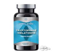 TRYPTOPHANE + MÉLATONINE 120 COMPRIMÉS VÉGÉTARIENS - Aide à réguler l'humeur et favorise le sommeil