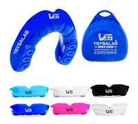 TrySalar Protège-dents pour boxe, hommes, adultes, jeunes et juniors, moulables Rughby Sports Slim Fit bouillir et mordre avec boîte MMA, hockey, basket-ball, Muay Thai, football (12 ans et plus,